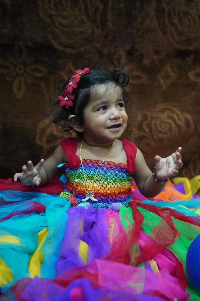 Rainbow Birthday Frock by Sanmi Creation