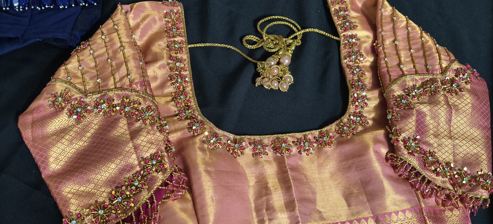 Bridal Aari blouse by Sanmi Creation, Erode